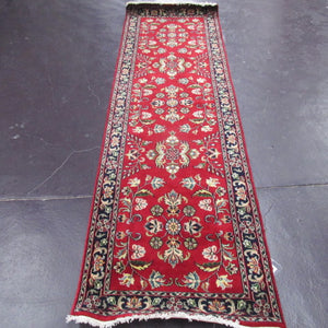 2'6 x 8'6 Indo Sarouk Red/Blue #74940