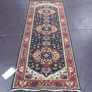 3 x 7'9 Indo Heriz Blue/Red #75023