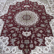 Load image into Gallery viewer, 8 x 9&#39;11 India Tabriz Wool and Art Silk #75486