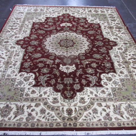 8 x 9'11 India Tabriz Wool and Art Silk #75486
