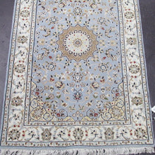 Load image into Gallery viewer, 2&#39;9 x 10&#39;4 Indo Nain Light blue/Ivory #75528