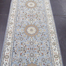 Load image into Gallery viewer, 2&#39;9 x 10&#39;4 Indo Nain Light blue/Ivory #75528