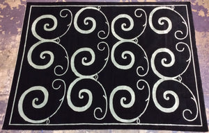 Contemporary 9 x 12 Black Discount Rug #70600