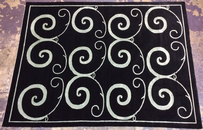 Contemporary 9 x 12 Black Discount Rug #70600