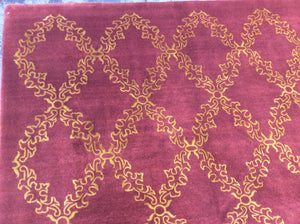 Contemporary 9 x 12 Purple Rug #41461
