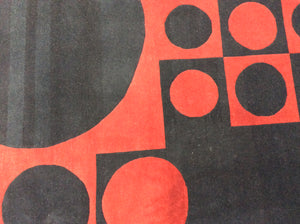 Contemporary 5 x 8 Red, Black Discount Rug #20190