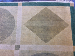 Contemporary 6 x 9 Beige Discount Rug #50750