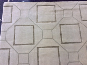 Contemporary 9 x 12 Ivory Discount Rug #70686