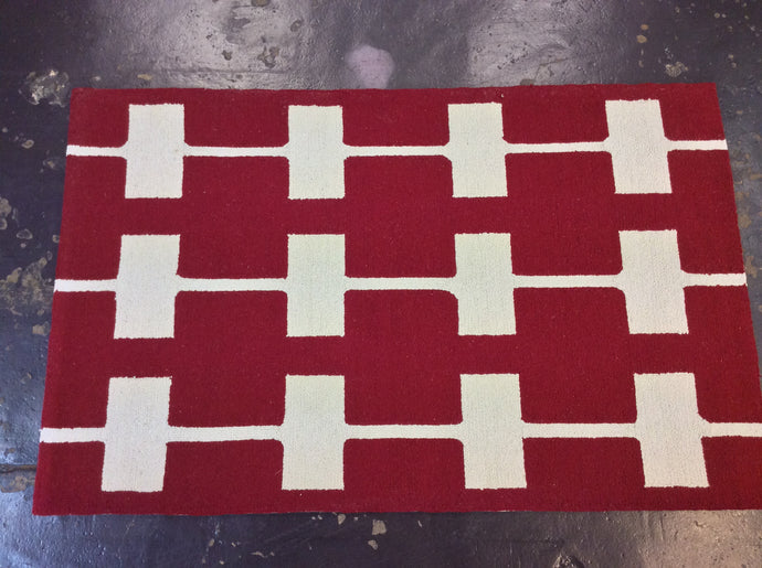 4x6 Red Contemporary Rug #67629 from India | Roys Rugs