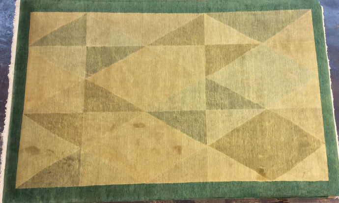 Contemporary 6 x 9 Red Gold Discount Rug #50818