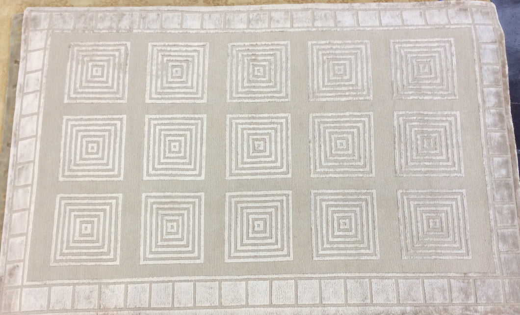 Contemporary 6 x 9 Beige Discount Rug #70644