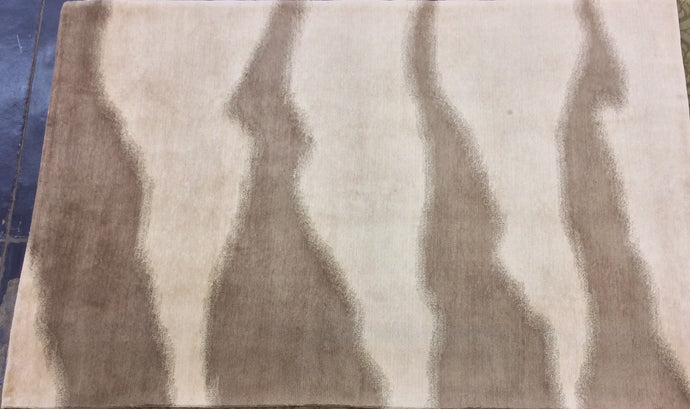 Contemporary 6 x 9 Beige Discount Rug #39140