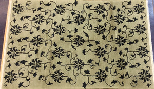 Contemporary 6 x 9 Black Green Discount Rug #50790