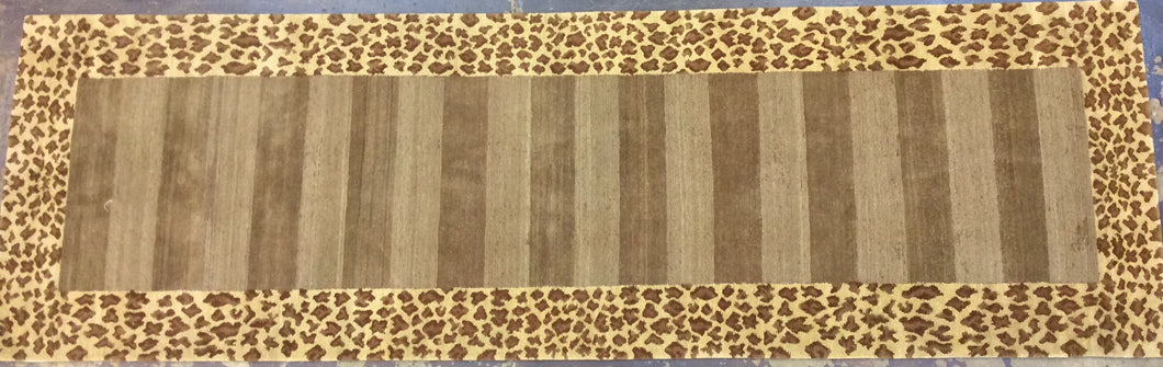 Contemporary 3 x 8 Brown Rug #11802