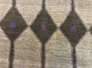 Contemporary 3 x 10 Brown Discount Rug #2582
