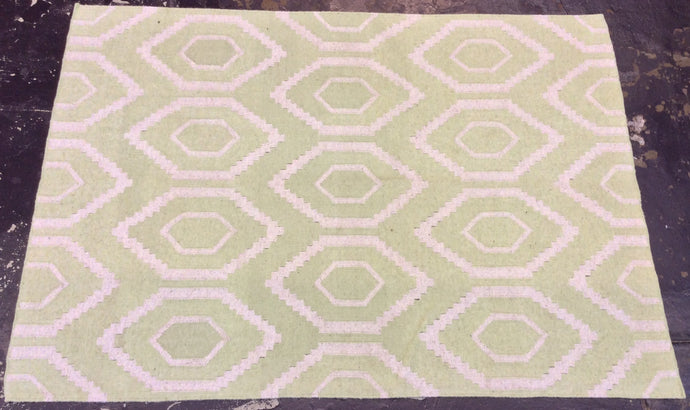 4x6 Green Kilim Rug #67666 – Handwoven in India | Roys Rugs