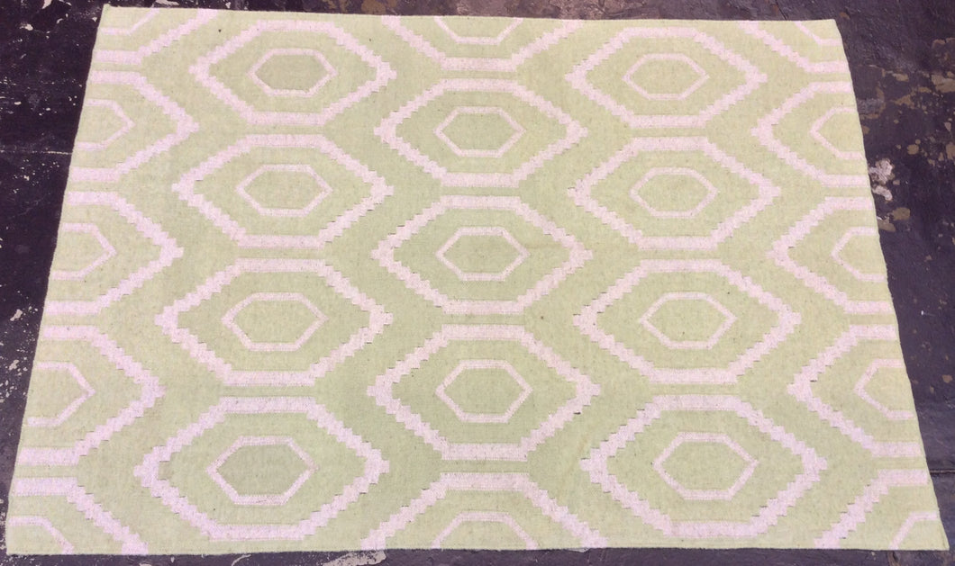 4x6 Green Kilim Rug #67666 – Handwoven in India | Roys Rugs