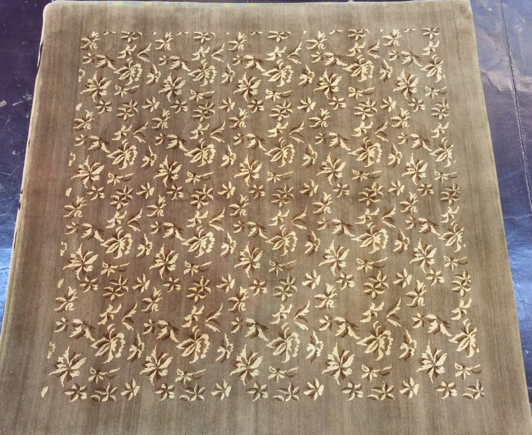 Contemporary 8 x 8 Brown Rug #11807