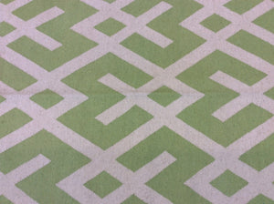 4x6 Green Kilim Rug #67665 – Handcrafted in India | Roys Rugs