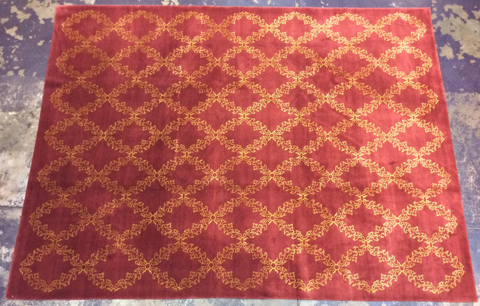 Contemporary 9 x 12 Purple Rug #41461