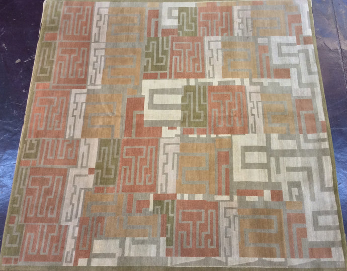 Contemporary 10 x 10 Multi-Color Rug #11594