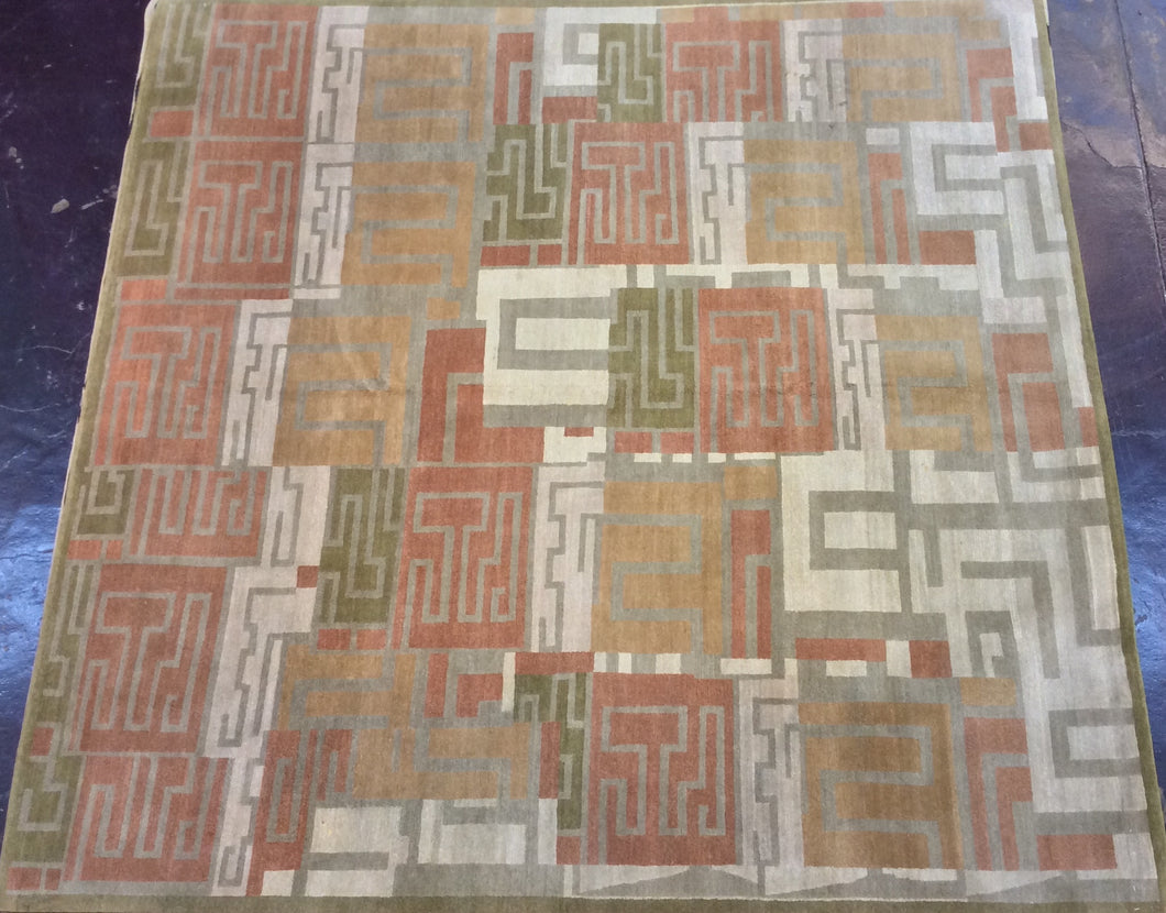 Contemporary 10 x 10 Multi-Color Rug #11594