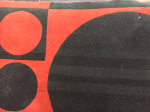 Contemporary 5 x 8 Red, Black Discount Rug #20190