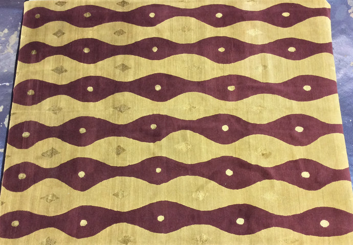 Contemporary 8 x 11  Gold Discount Rug #2590