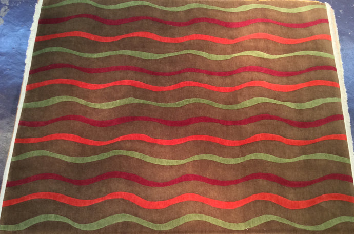 Contemporary 8 x 10 Brown, Multi-Color-Color Rug #51437