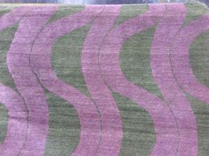 Contemporary 8 x 8 Pink Discount Rug #4301