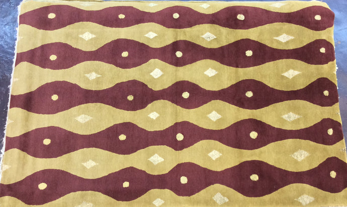 6x9 Red  Nepal Gold Contemporary Rug #57915 | Roys Rugs
