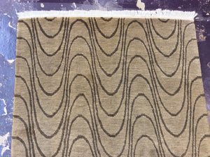 Contemporary 4 x 6 Beige Discount Rug #8603