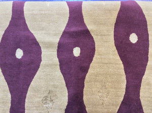 Contemporary 8 x 11  Gold Discount Rug #2590