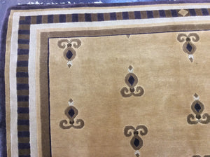 Contemporary 6 x 9 Beige Rug #6946