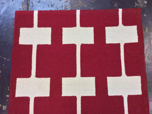 4x6 Red Contemporary Rug #67629 from India | Roys Rugs