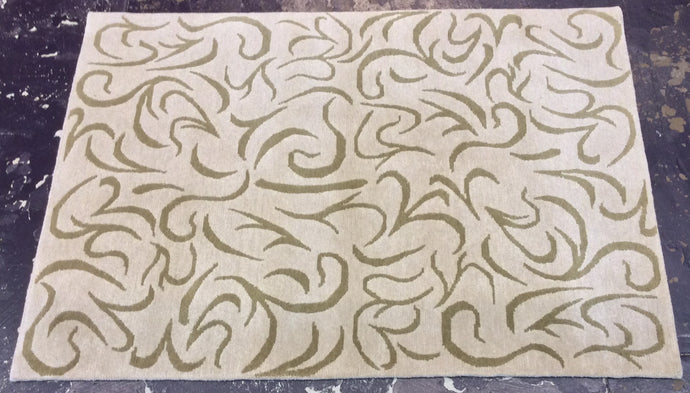 Contemporary 4 x 6 Beige Discount Rug #7326