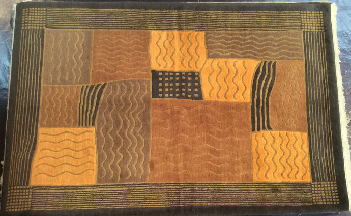 Contemporary 6 x 9 Multi-Color Discount Rug #53541