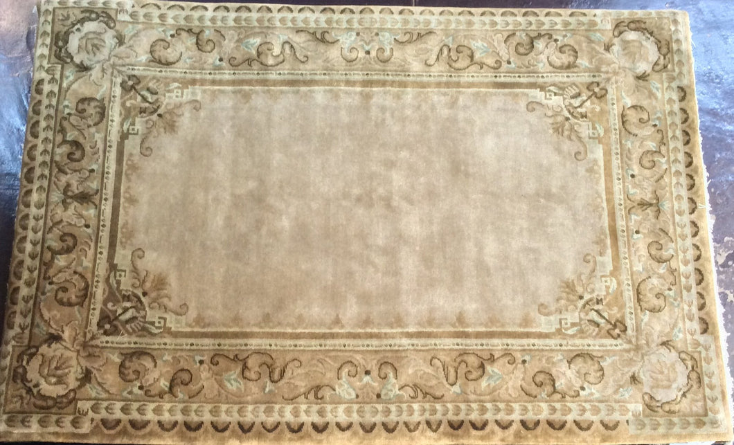 6x9 Gold Traditional Rug #50967 – Classic Elegance | Roys Rugs