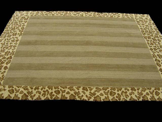 Contemporary 7 x 8 Gold Discount Rug #9404