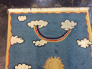 Contemporary 4 x 6 Blue Discount Rug #6053