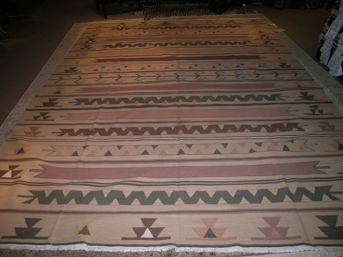 Kilim 8 x 11 Beige Rug #9840
