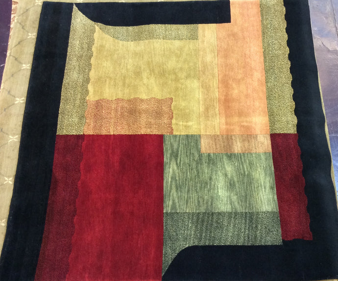 Contemporary 8 x 8 Multi-Color Discount Rug #51456