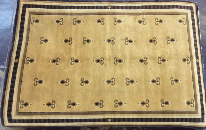 Contemporary 6 x 9 Beige Rug #6946