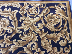 Contemporary 6 x 9 Purple Gold Discount Rug #50817