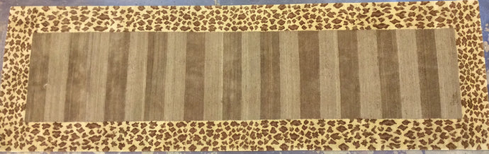 Contemporary 3 x 10 Brown Discount Rug #51196