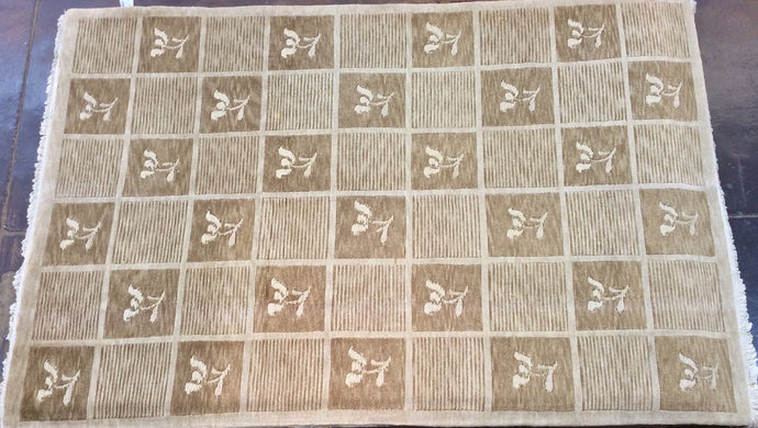 Contemporary 6 x 9 Beige Discount Rug #50938