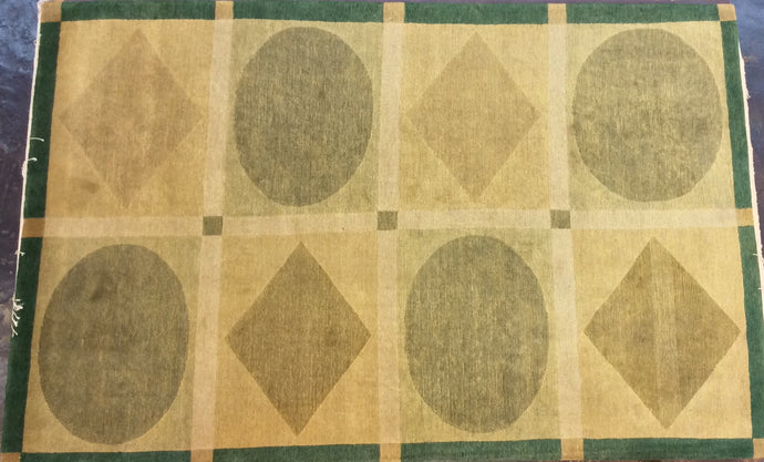 Contemporary 6 x 9 Beige Discount Rug #50750
