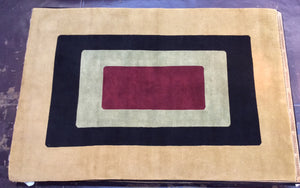 Contemporary 6 x 9 Multi-Color Rug #20752