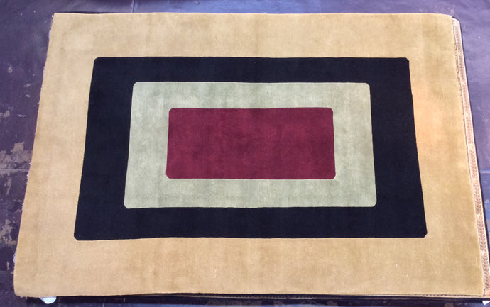 Contemporary 6 x 9 Multi-Color Rug #20752