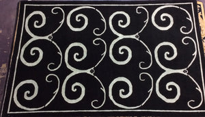Contemporary 6 x 9 Black Discount Rug #70755